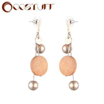 Wooden Silver Color Earrings for Women Vintage Jewelry Dangle Pendientes 2 Female Hanging Statement Fashion Drop Earrings Gifts daiiibabyyy
